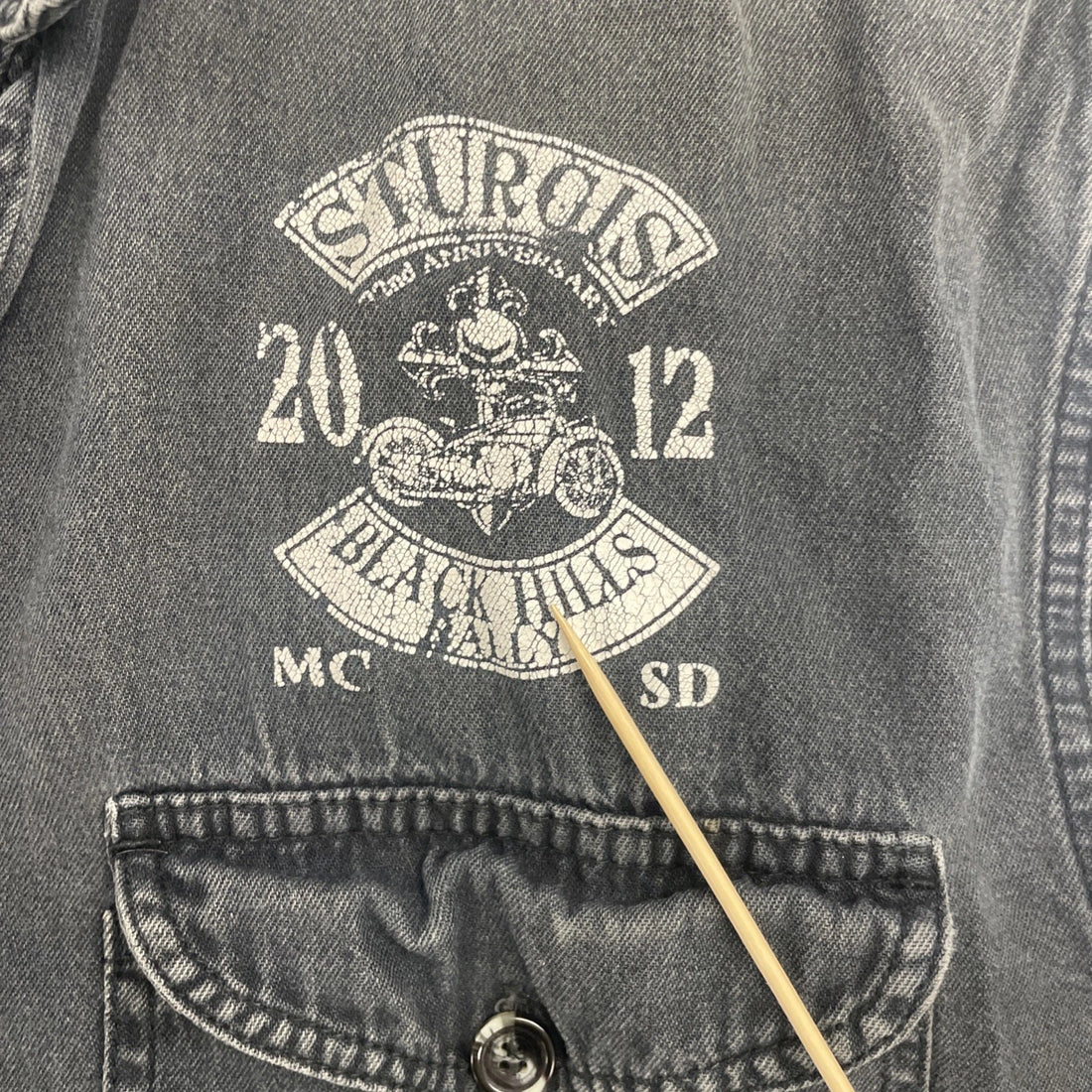 Vintage Sturgis Black Hills Rally Button Up Vest Size Large