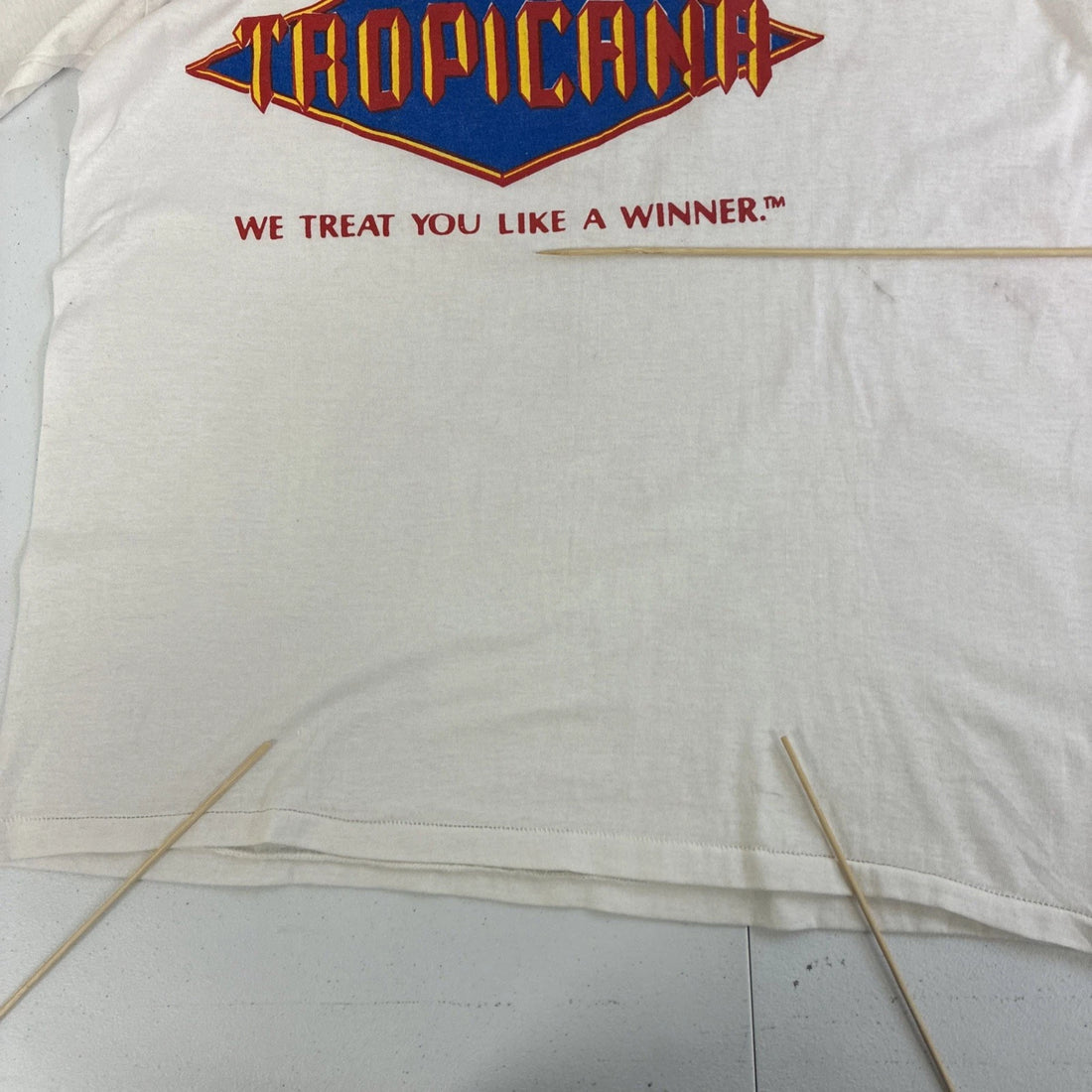Vintage Tropicana Las Vegas Ringer T-Shirt Size Large 80s