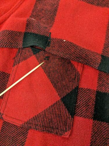 Vintage Johnson Woolen Mills Wool Coat Jacket Small Plaid Talon Zip