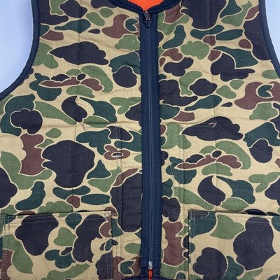 Vintage Saftbak Camo Vest Jacket Size Medium