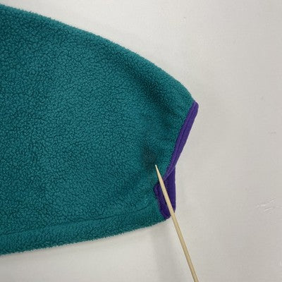 Vintage L.L. Bean Pullover Fleece Jacket Size Small Teal