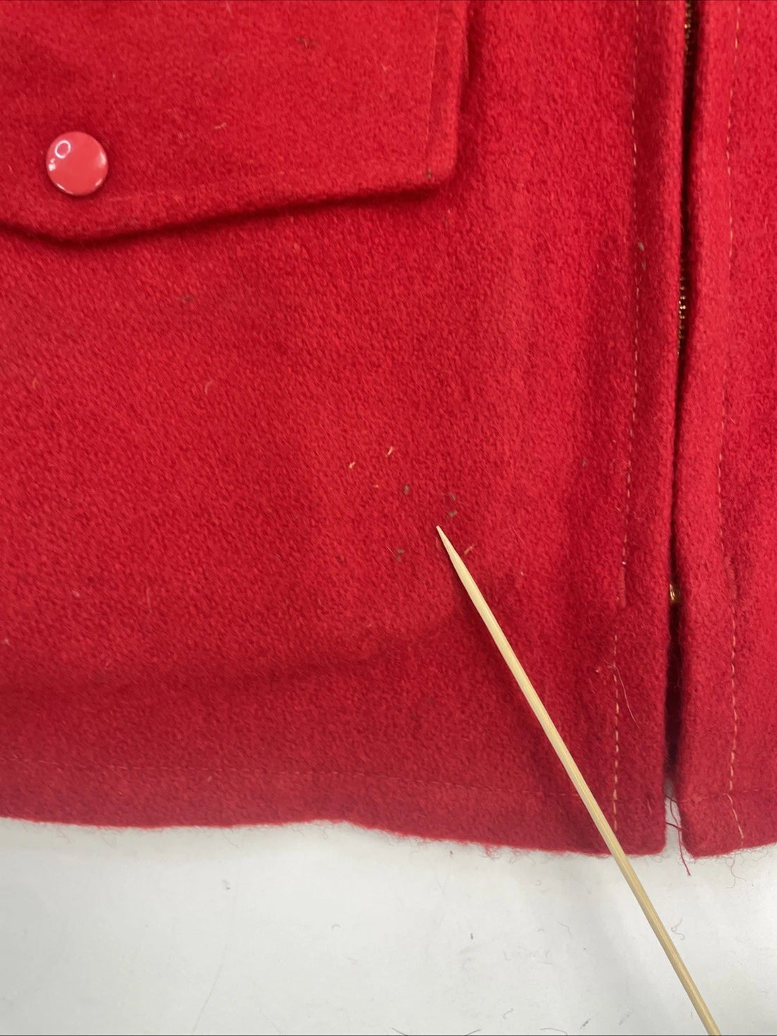 Vintage Johnson Woolen MIlls Wool Jacket Size Large Red