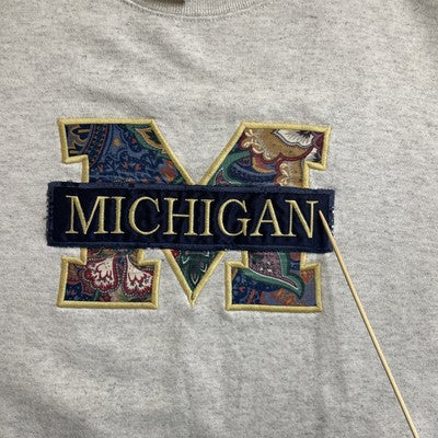 Vintage Michigan Paisley Crewneck Sweatshirt Size XL 90s