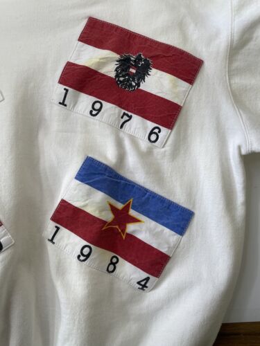 Vintage Olympic Countries Flag Crewneck Sweatshirt Size Large 90s