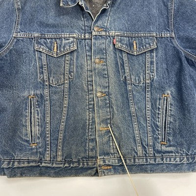 Vintage Levi's Denim Trucker Jacket Size 48 Blanket Lined