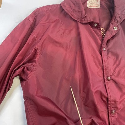 Vintage Spanjian Pasadena Minnesota Light Bomber Jacket Size 46 Burgundy 50s