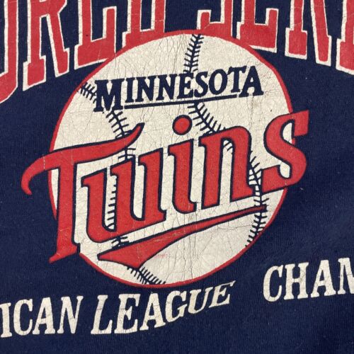 Vintage Minnesota Twins World Series Champion Crewneck Sweatshirt Large 80s MLB