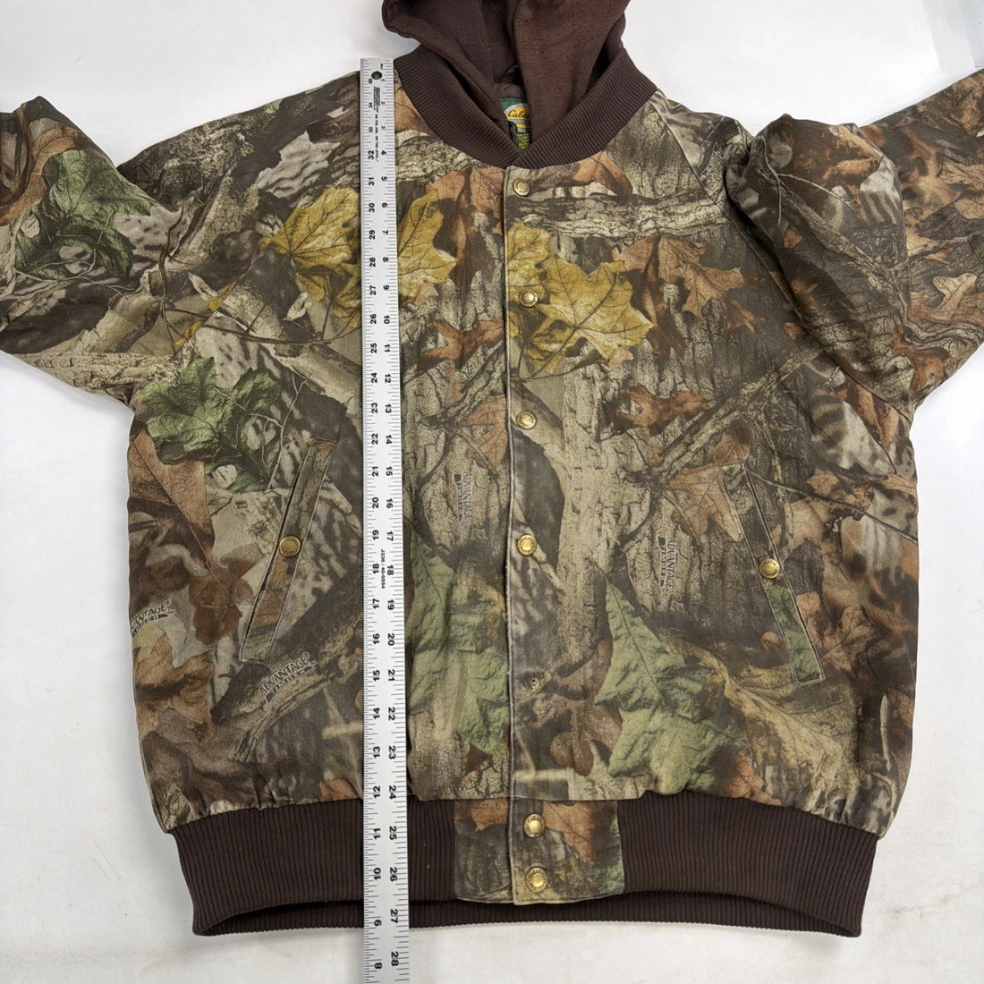 Vintage Cabela's Advantage Timber Camo Hunting Bomber Jacket Size Medium