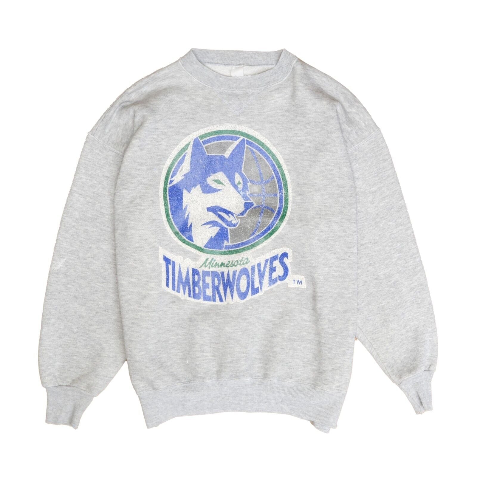 Vintage Minnesota Timberwolves Sweatshirt Crewneck Size XL Gray