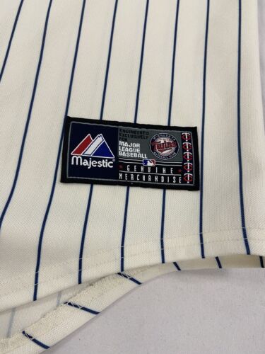 Vintage Minnesota Twins Jersey by Majestic Athletic Authentic Collection  Retro Baseball MLB Pinstripe Button Down White Tee Size 40
