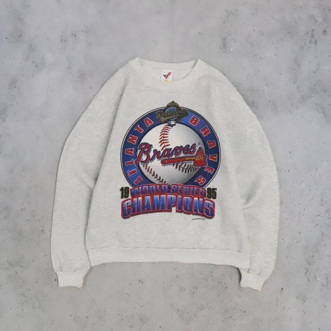 Vintage Atlanta Braves World Series Champs Crewneck Sweatshirt Large 90s MLB