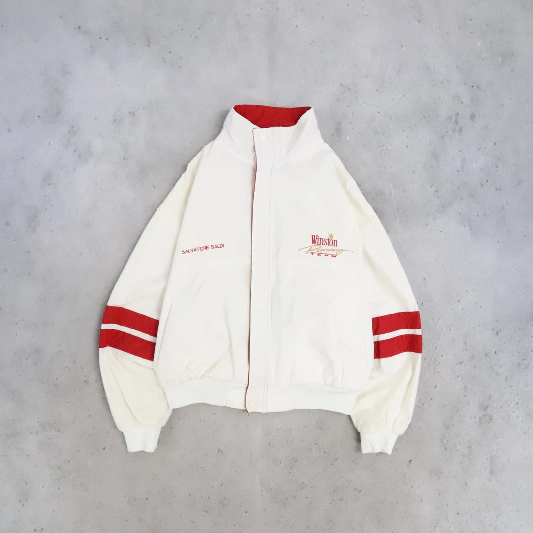 Vintage Winston Racing Team Bomber Jacket Size Medium