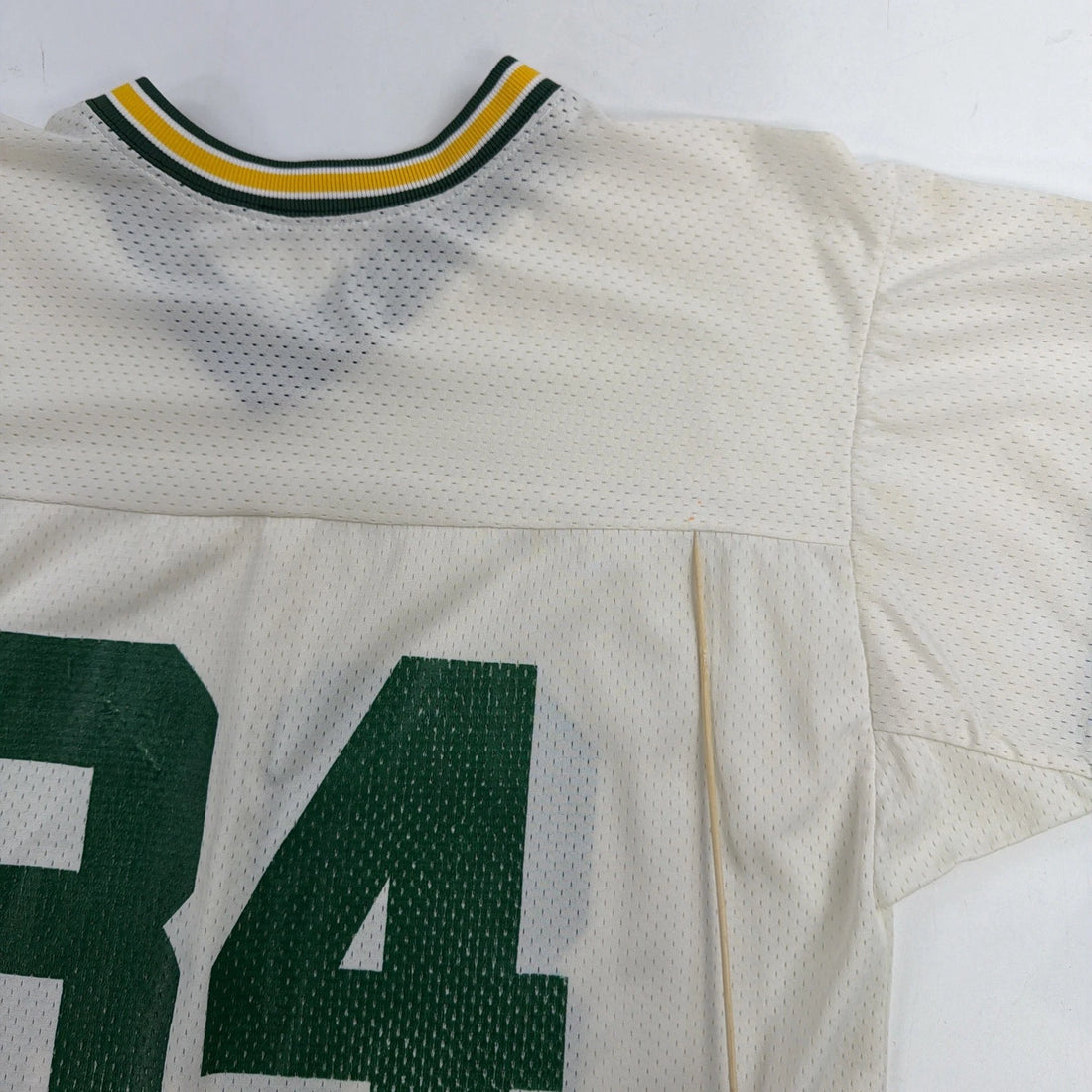 Vintage Green Bay Packers Sterling Sharpe Champion Jersey Size Large White NFL