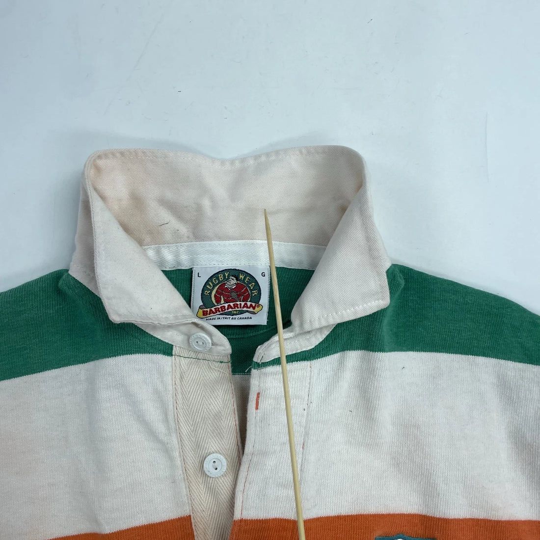 Vintage Ireland Barbarian Rugby Shirt Size Large Stripes