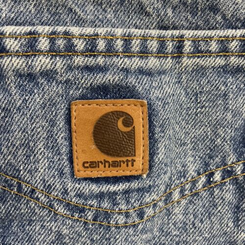 Vintage Carhartt Denim Jeans Work Pants Size 38 X 30 Plaid Lined