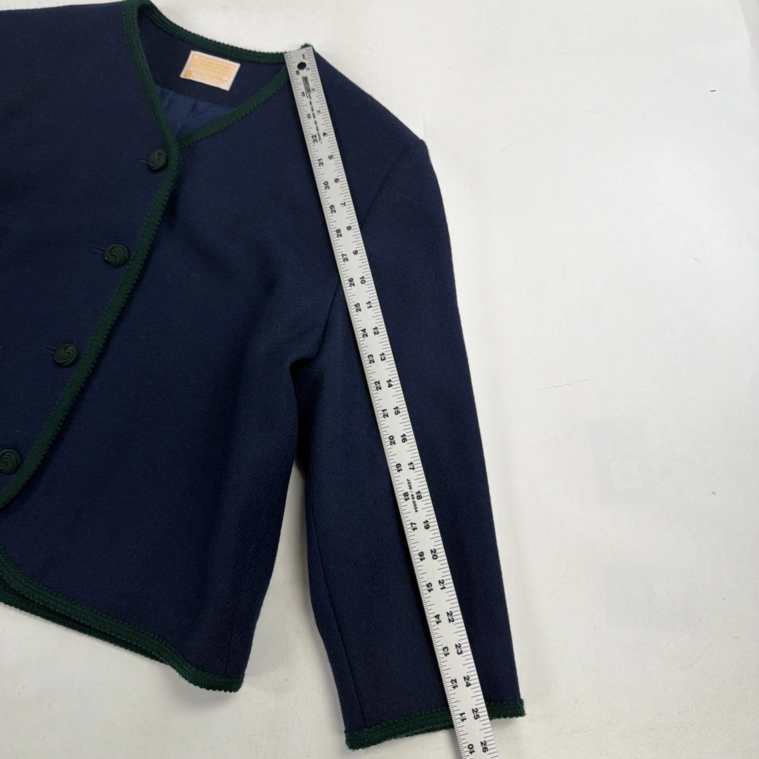 Vintage Pendleton Wool Cropped Jacket Womens Size Large Blue