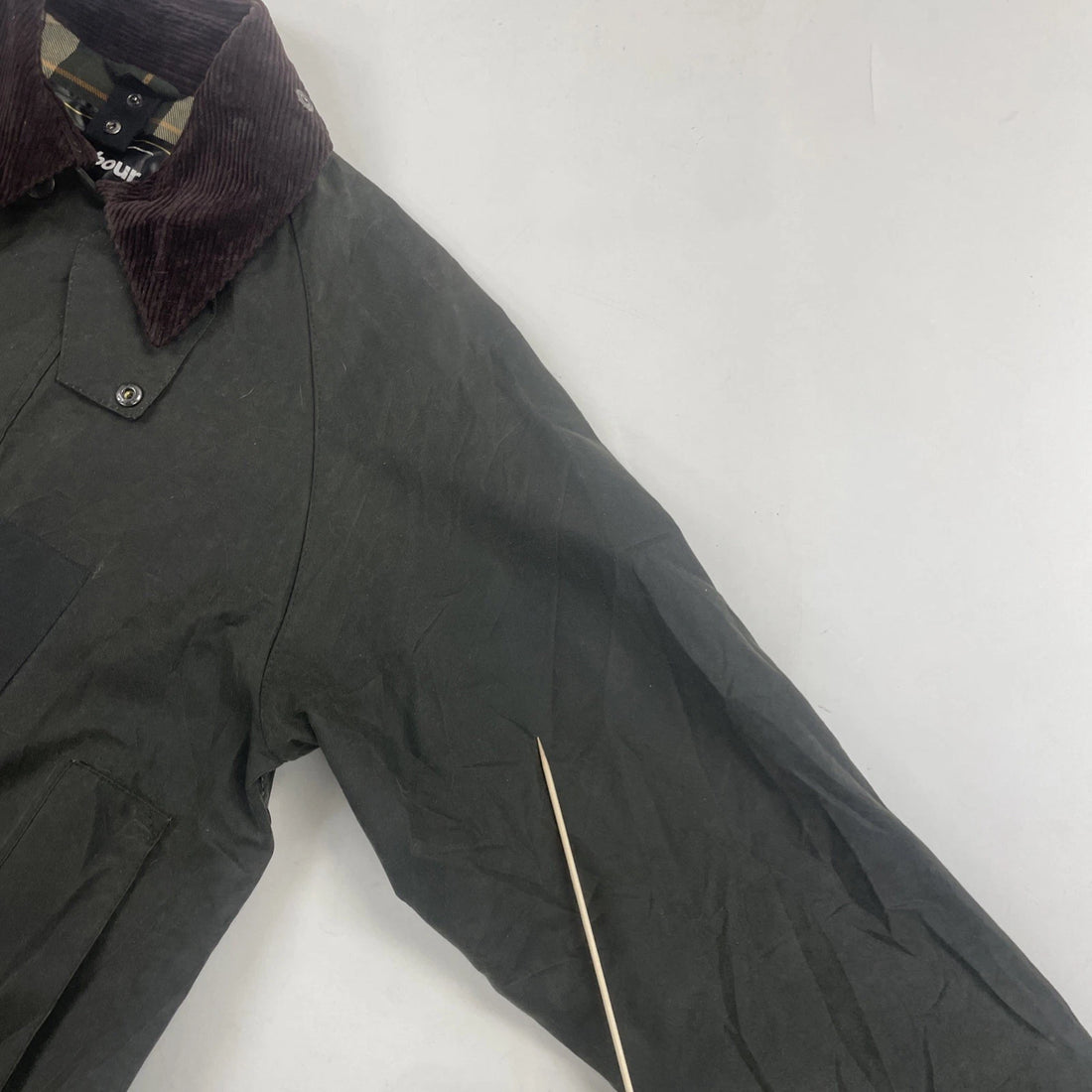 Barbour Beauford Waxed Coat Jacket Size Medium Green England