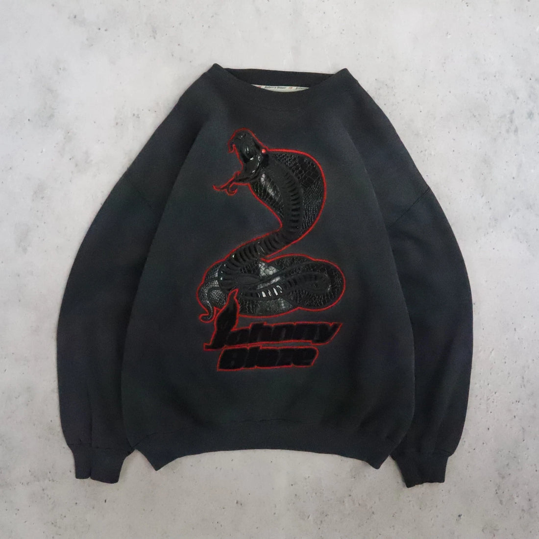 Vintage Johnny Blaze Cobra Snake Crewneck Sweatshirt Size 2XL Y2K