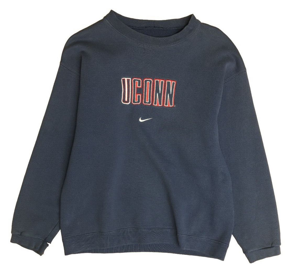 Vintage Uconn Huskies Nike Sweatshirt Crewneck Size Medium Blue NCAA