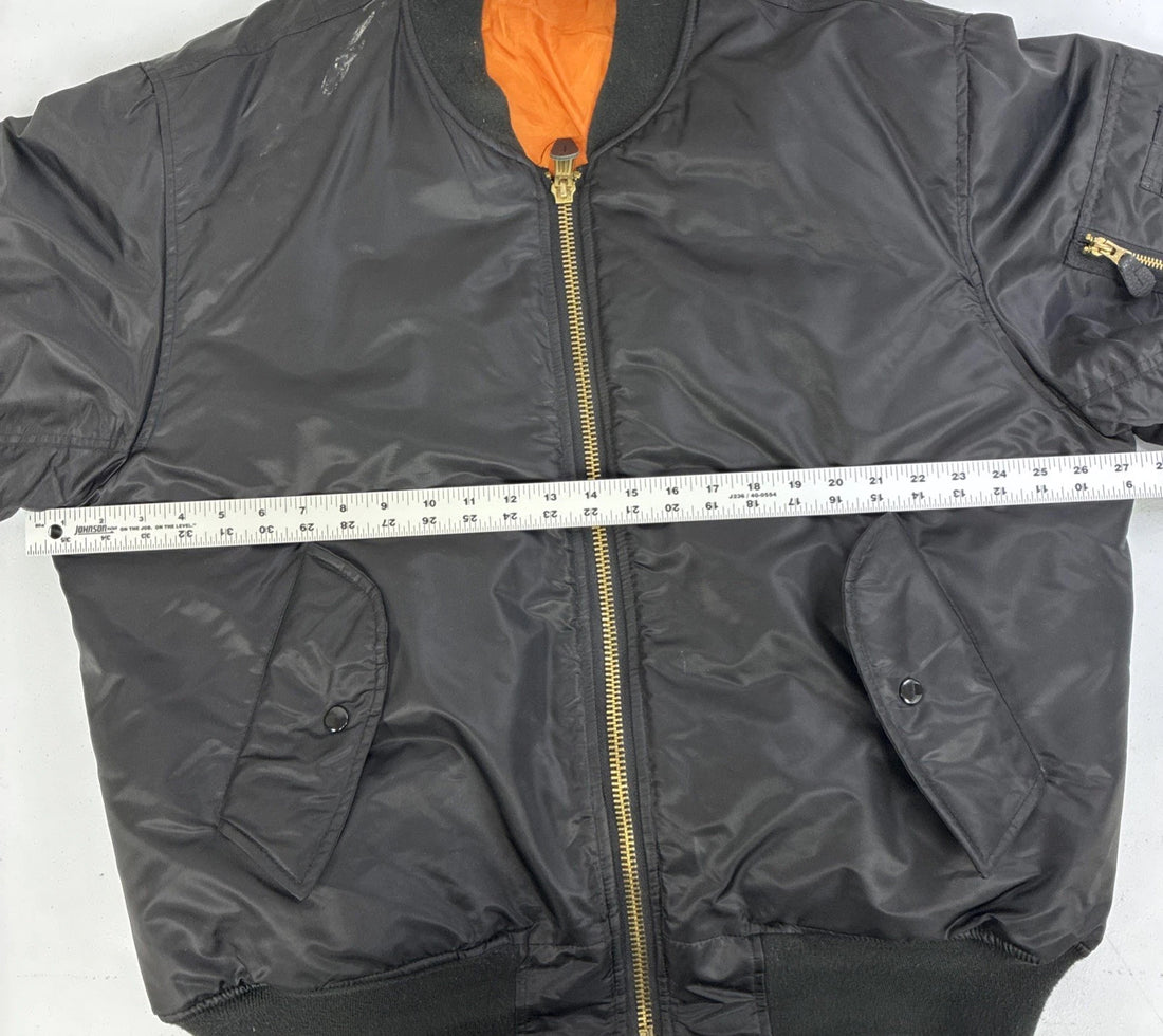 USAF MA-1 Flight Bomber Jacket Size 2XL Black