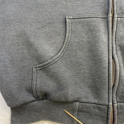 Vintage Carhartt Full Zip Sweatshirt Hoodie Size 2XL Gray Thermal Lined