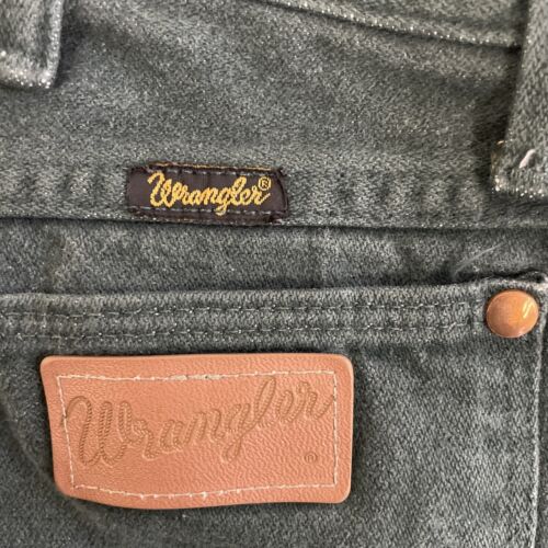 Vintage Wrangler Denim Jeans Pants Size 33 X 32 Dark Green