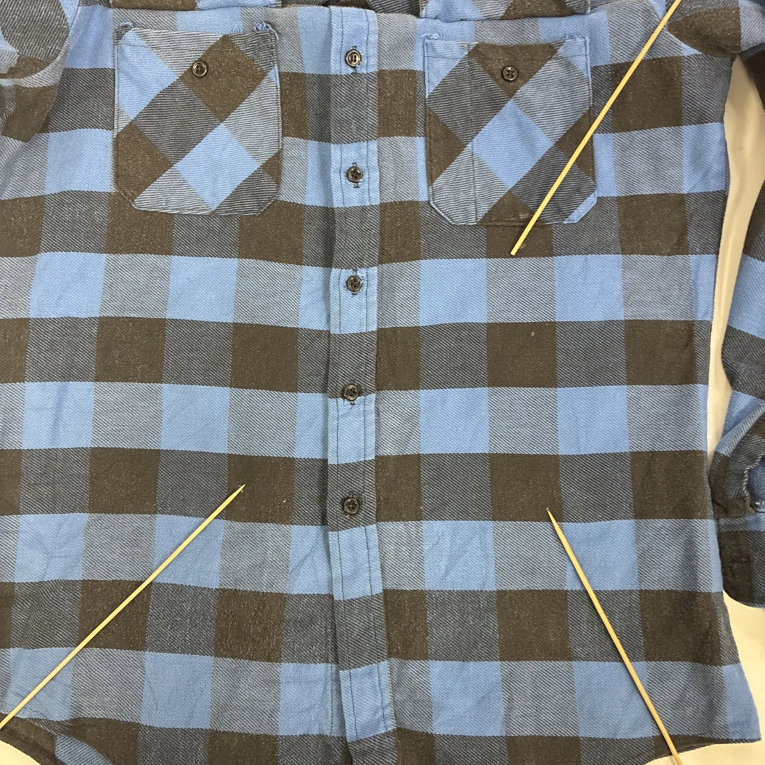 Back Country Blue Buffalo Plaid Button Up Shirt Size XL