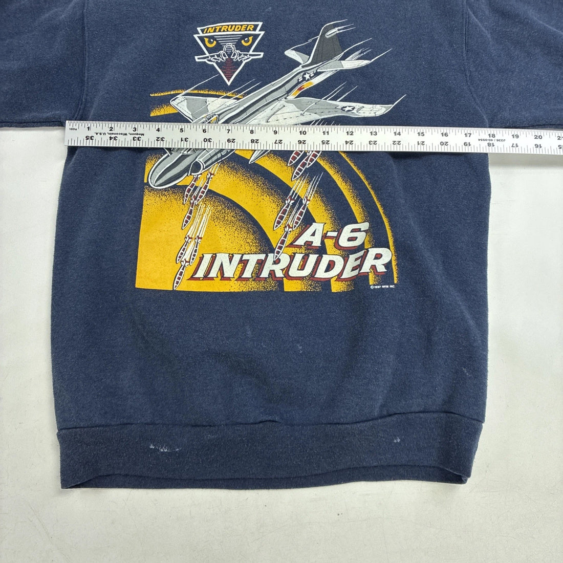 Vintage A-6 Intruder Plane Jet Crewneck Sweatshirt Size Medium 1987 80s