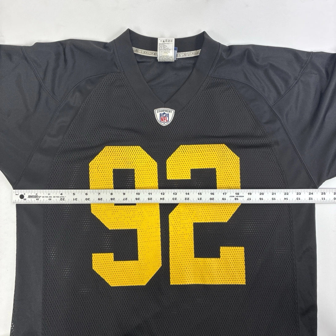 Vintage Pittsburgh Steelers James Harrison Reebok Jersey Size Large NFL