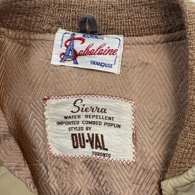 Vintage Salvalaine Sierra Du-Val Bomber Jacket Size Medium Beige