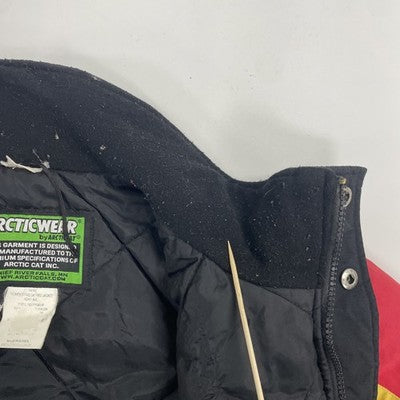 Vintage Arctic Cat Snowmobile Racing Jacket Size Medium Insulated