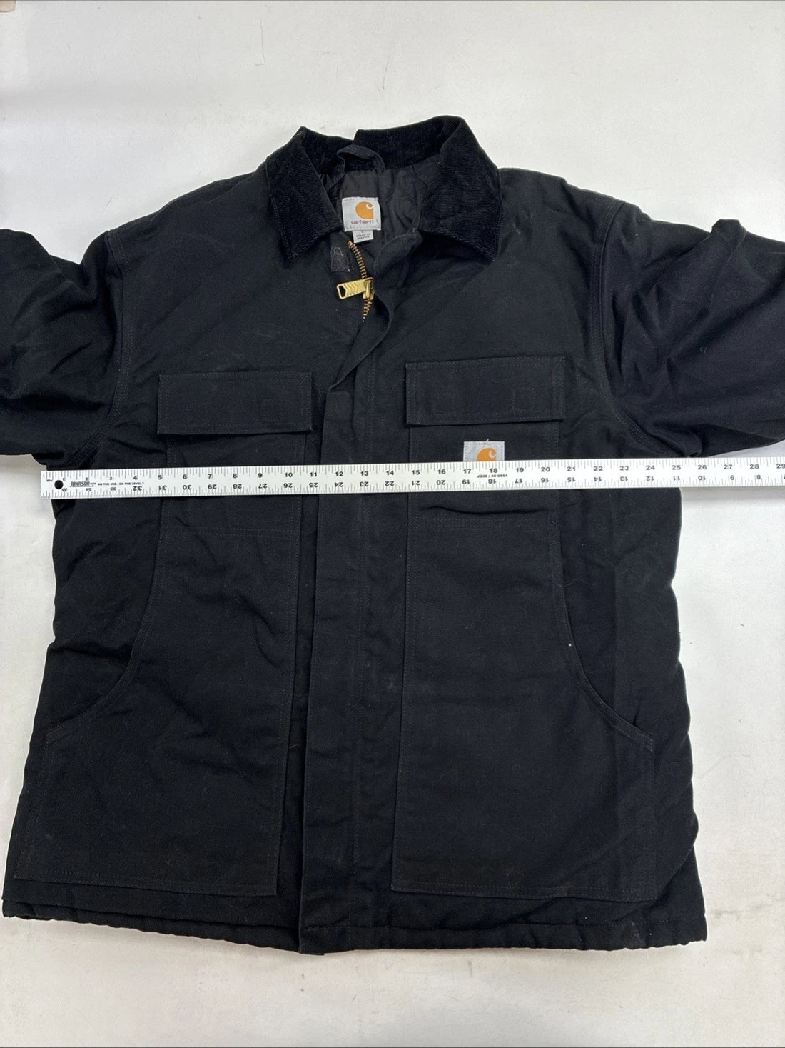 Carhartt Canvas Arctic Work Jacket Size Large Black