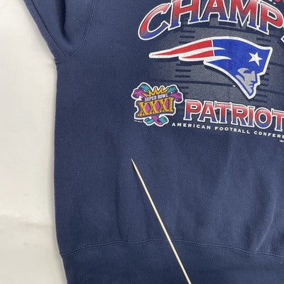 Vintage New England Patriots Super Bowl XXXI Sweatshirt Crewneck Large 90s NFL