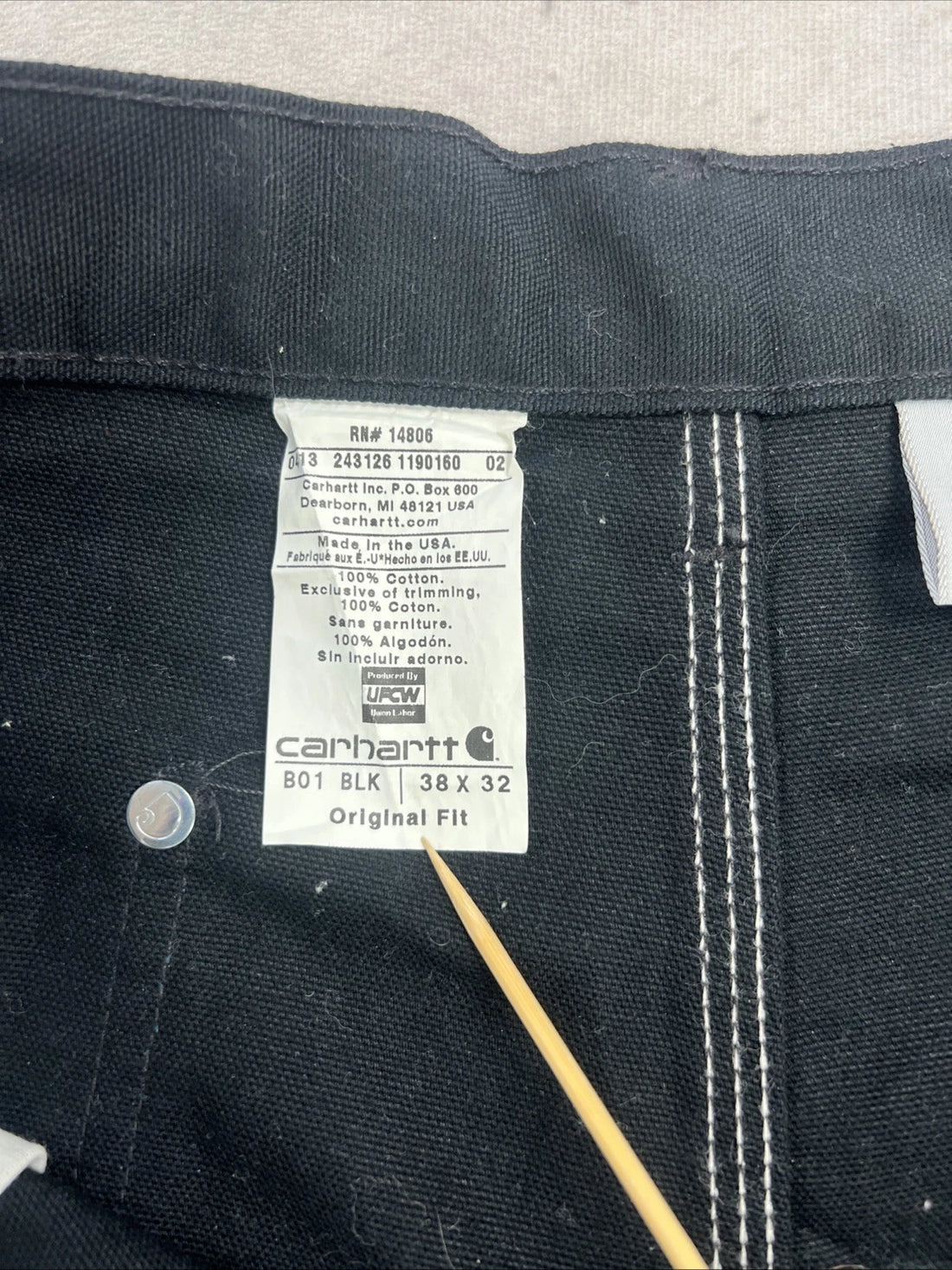 Carhartt Double Knee Work Pants Size 38 X 32