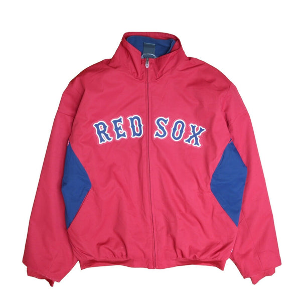 Boston Red Sox Majestic Dugout Jacket Size Large Red MLB – Throwback Vault