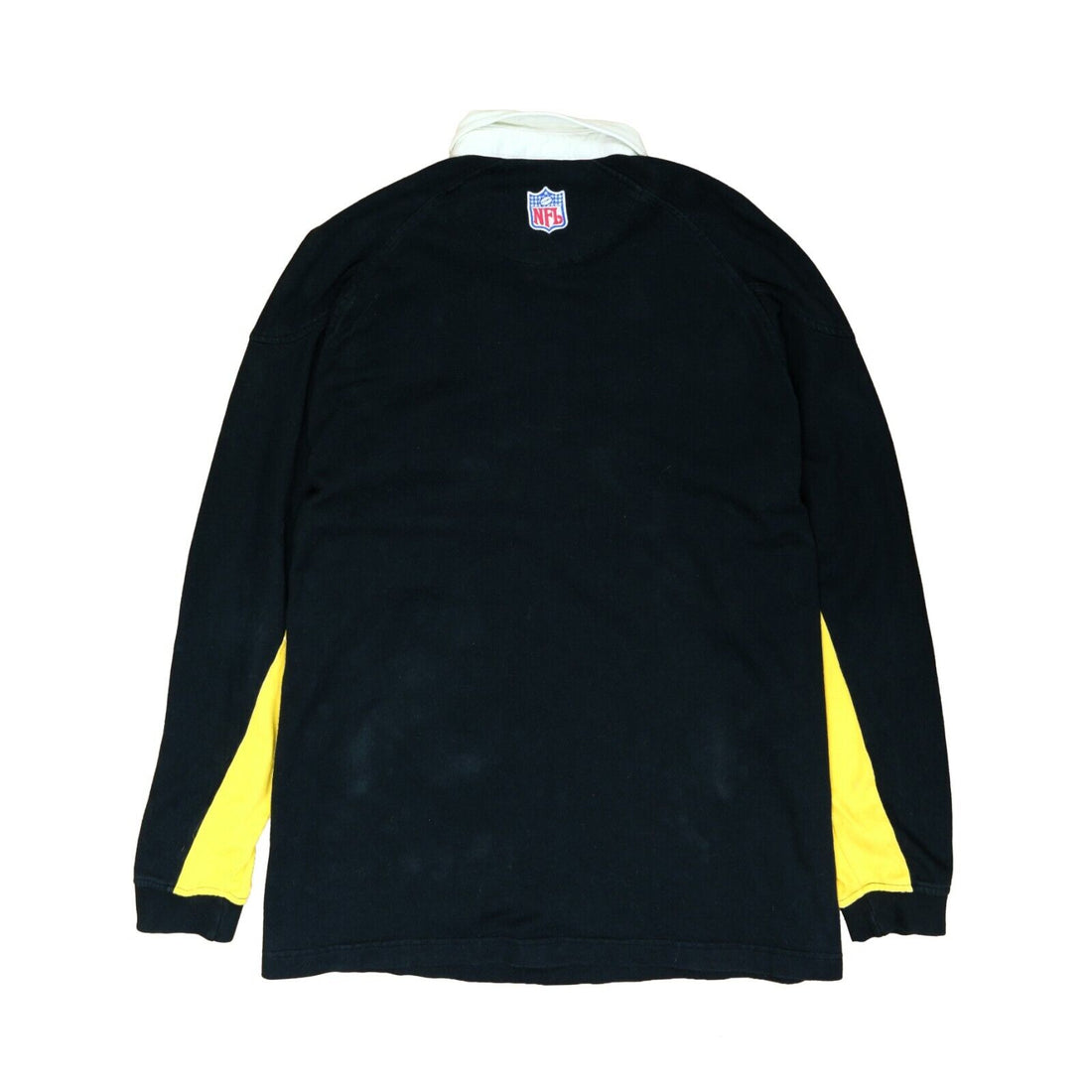 Pittsburgh Steelers Rugby Shirt Mens XL Black Levi's Long Sleeve Polo  Football