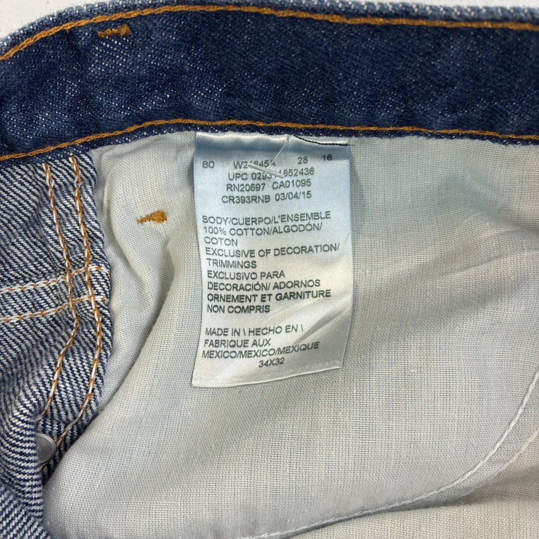 Dickies Carpenter Denim Jeans Work Pants Size 34 X 32 Blue