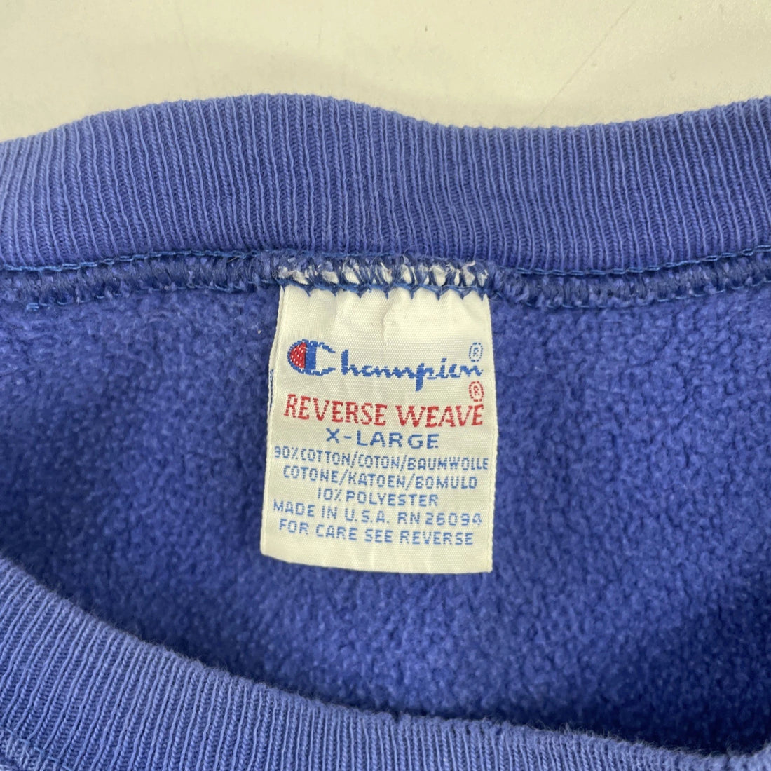 Vintage Champion Reverse Weave Crewneck Sweatshirt Size XL Blue 90s