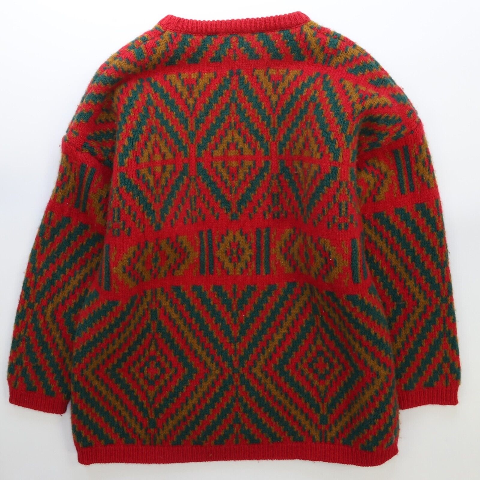 Vintage Benetton Shetland Wool Knit Sweater Size Large Made In Italy Throwback Vault