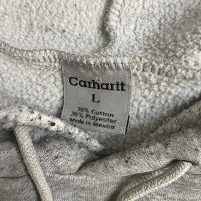 Carhartt Sweatshirt Hoodie Size Large Gray Sleeve Spell Out