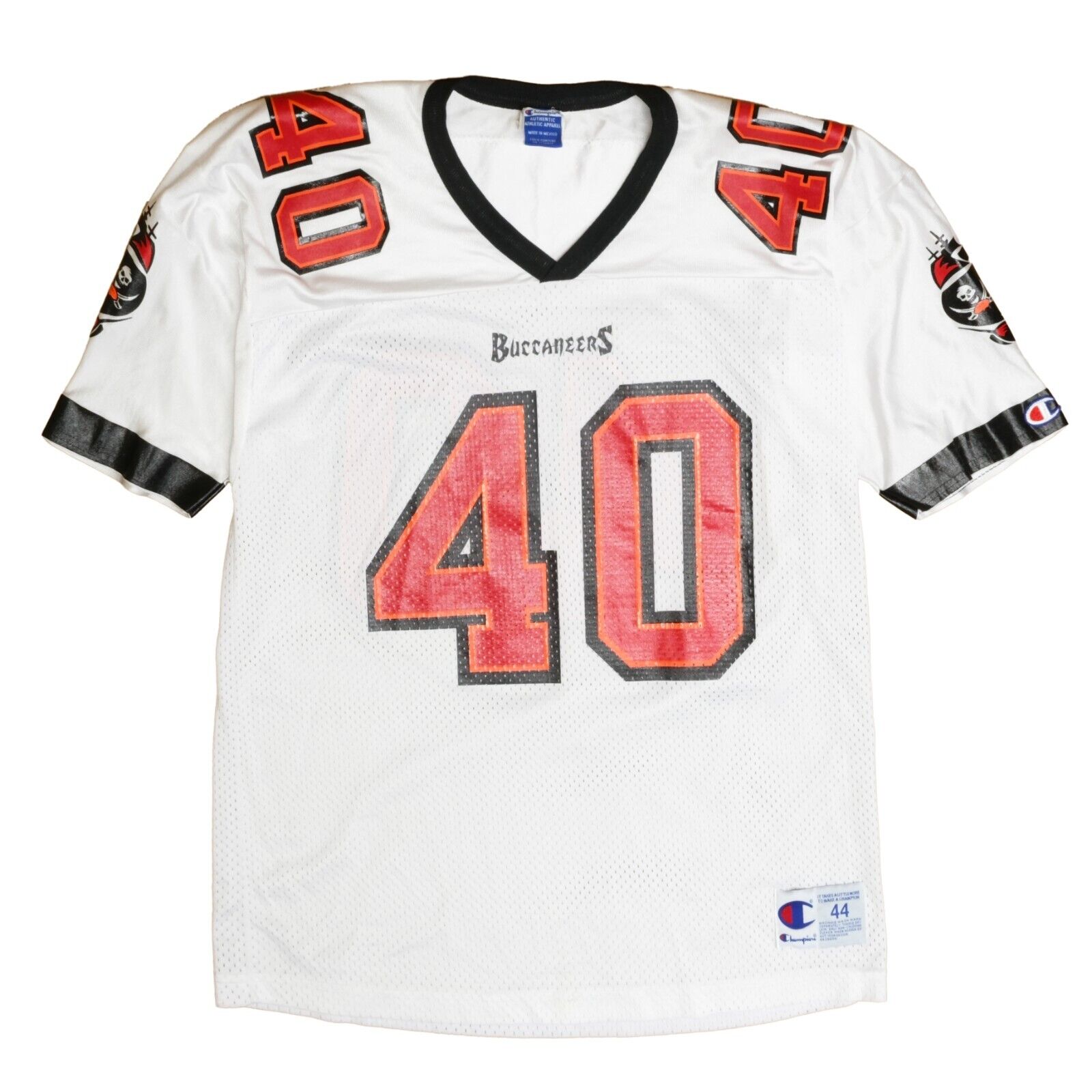 Vintage Tampa Bay Buccaneers Mike Alstott Champion Jersey Size 44 NFL Throwback Vault