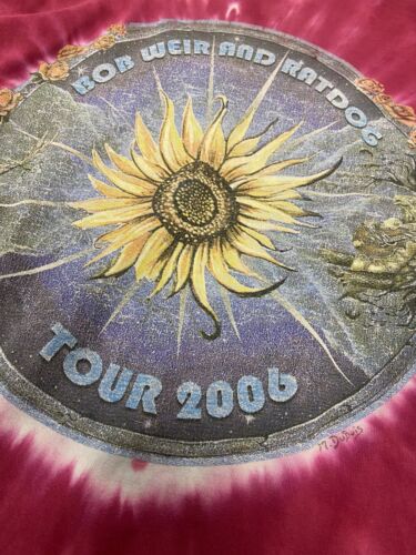 Vintage Bob Weir & Ratdog Tour Tie Dye Long Sleeve T-Shirt Size Medium 2006