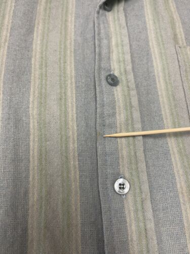 Vintage Pendleton Wool Lodge Button Up Shirt Size Medium Green Striped