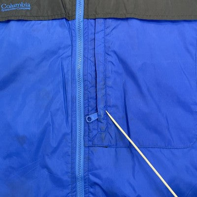 Vintage Columbia Windbreaker Light Jacket Size XL Blue