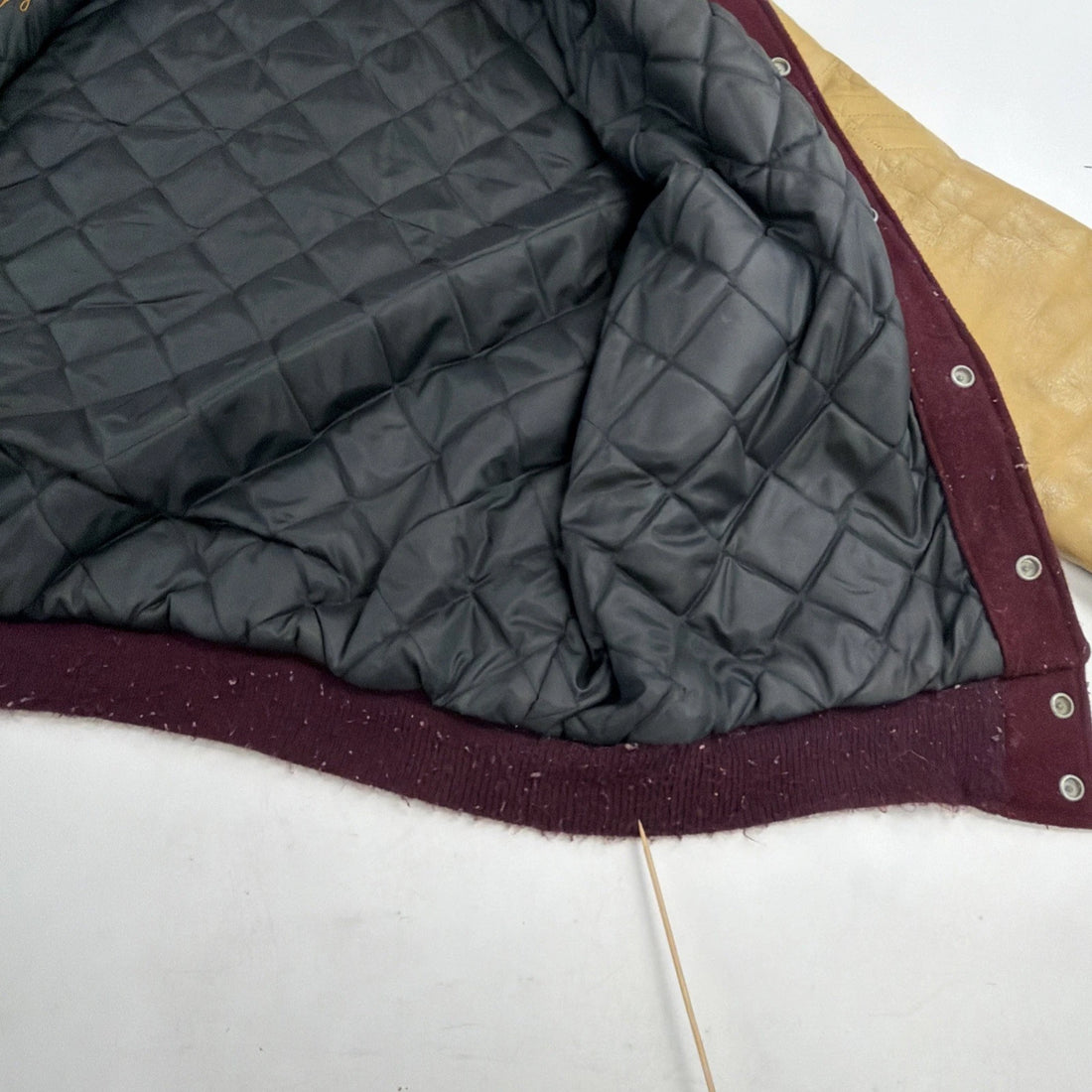 Vintage Butwin Leather Wool Varsity Jacket Size 48