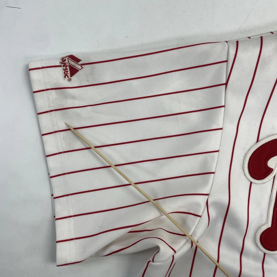 Vintage Philadelphia Phillies Jimmy Rollins Majestic Jersey XL Pinstripe MLB