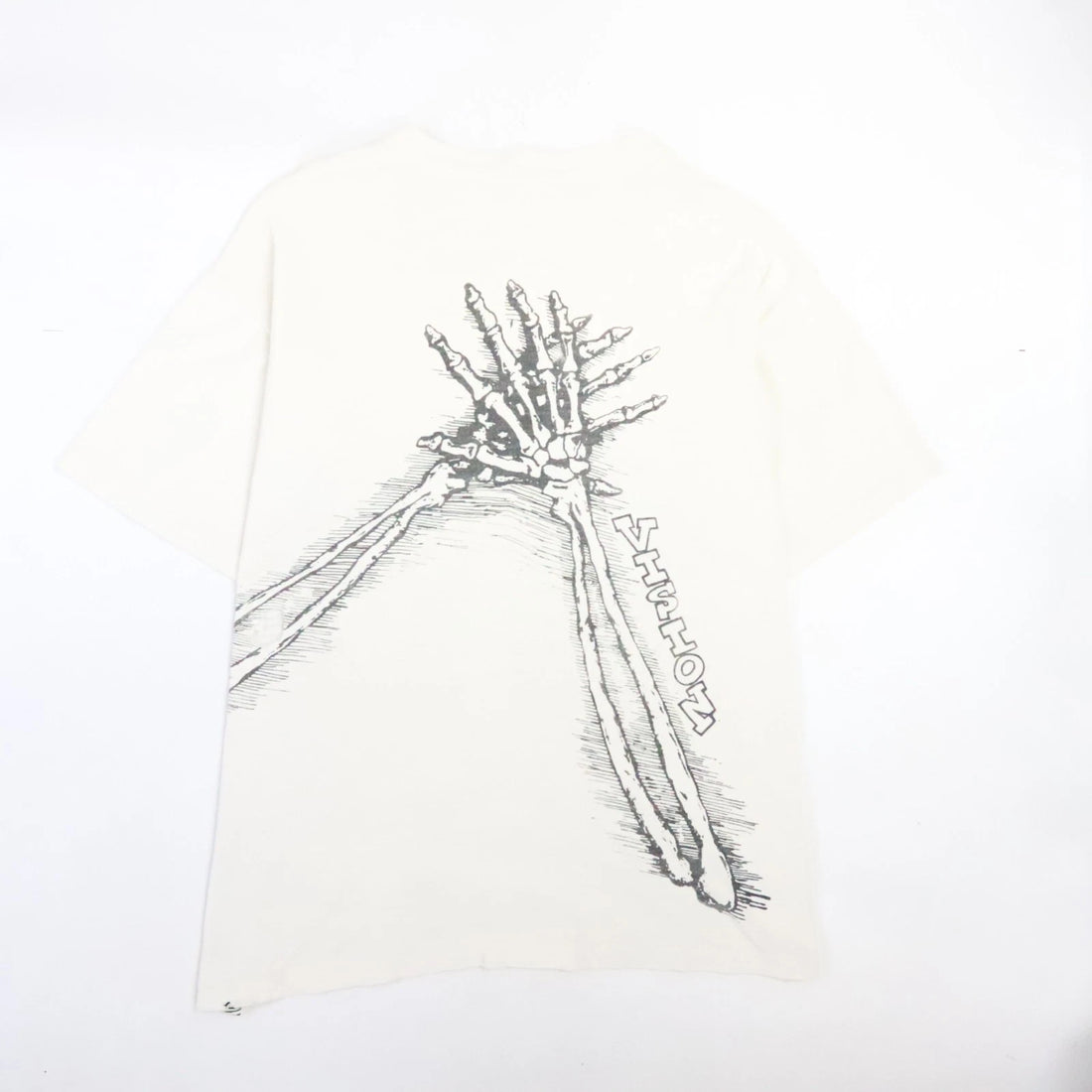 Vintage Vision Streetwear Skeleton T-Shirt Size XL Skate Tom Groholski 1988 80s