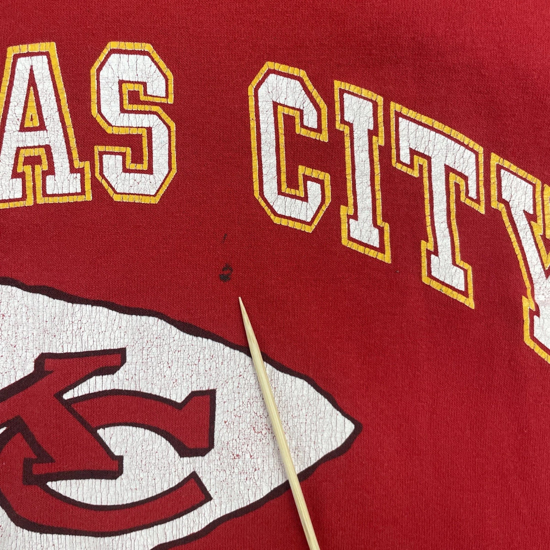 Vintage Kansas City Chiefs Logo 7 Jersey T-Shirt Size Large NFL