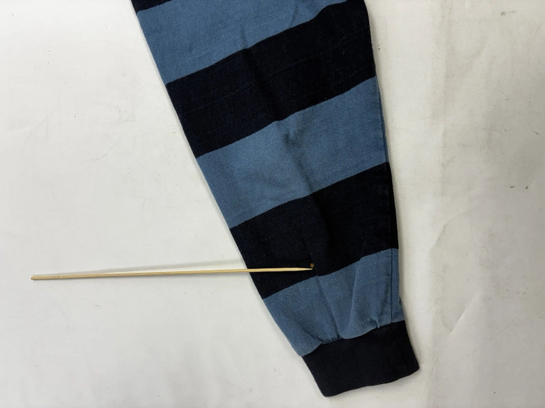 Vintage Doogan Donegal Rugby Shirt Size Large Blue Striped Long Sleeve England