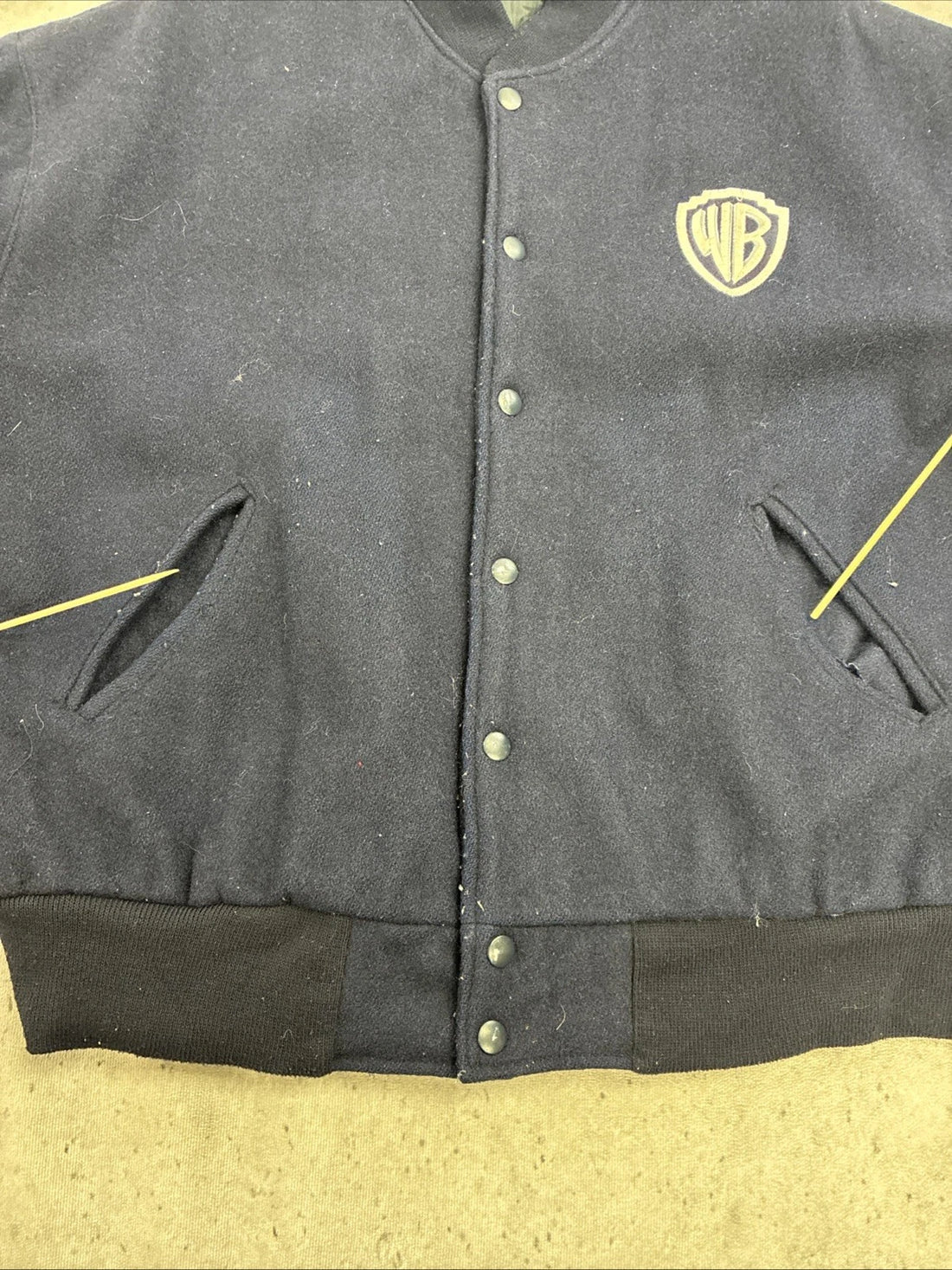 Vintage Looney Tunes Warner Bros Wool Varsity Jacket Size Medium